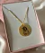 Colar medalha personalizado M banhado a ouro