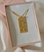 Colar duplo retangular personalizado banhado a ouro