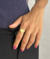 Anel de coração personalizado banho de ouro 18k - comprar online