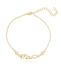 Pulseira mãe banho de ouro 18k
