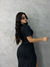 SAIA PRETA FEMININA LONGA COM FENDA - comprar online