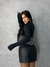 BODY PRETO FEMININO CAVADO MANGA LONGA GOLA - loja online