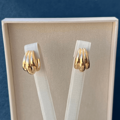 Argola Tripla Click Ouro - Be lure
