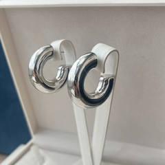 Argola Tubo Ródio - comprar online