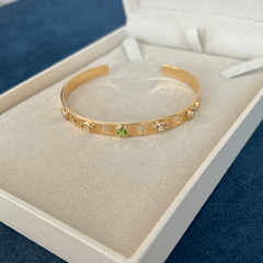 Bracelete Corações e Cristais
