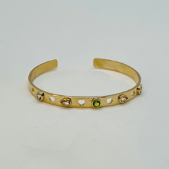 Bracelete Corações e Cristais - Be lure