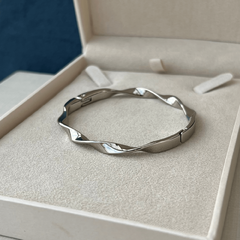 Bracelete Torcido Ródio