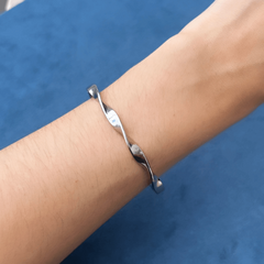 Bracelete Torcido Ródio - comprar online