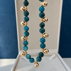 Colar Esferas e Ágata Azul - comprar online