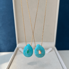 Colar Gota Howlita Turquesa - comprar online