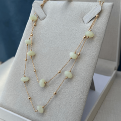 Colar Longo Jade Amarelo - Be lure