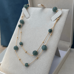 Colar Longo Jade Verde - Be lure