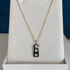 Colar Placa Duo