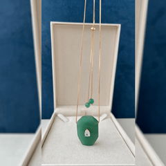 Colar Slider Chain Ágata Verde - comprar online