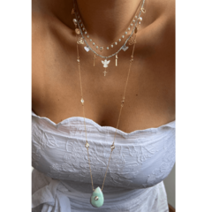 Colar Longo Gota Amazonita - Be lure