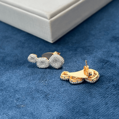 Ear Cuff Duo Quadrados Cravejados na internet