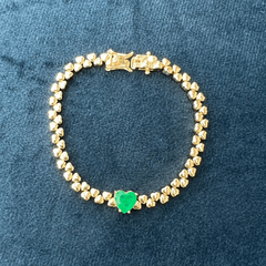 Pulseira Riviera Coração Esmeralda na internet
