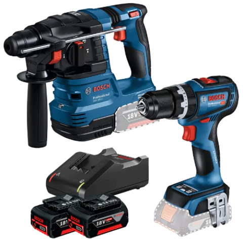 Combo GBH 185-LI + GSB 18V-90C + Kit Bateria 1600A02RM8 BOSCH