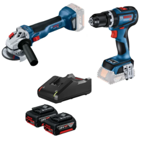 Combo Bosch Gsb 18v-90c + Gws18v-10 + Kit Bateria 1600A02RM8