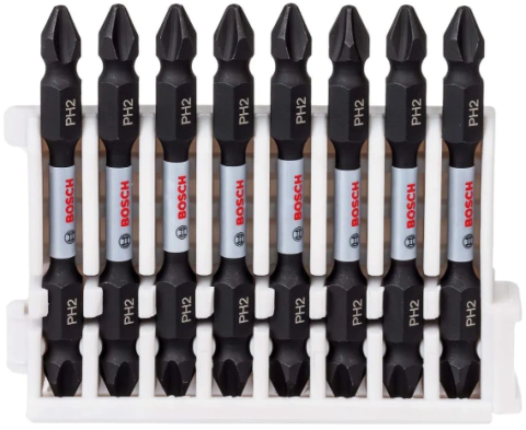 Jogo de Bits Impact Control 65mm Ph2 8 Unid BOSCH 2608522337