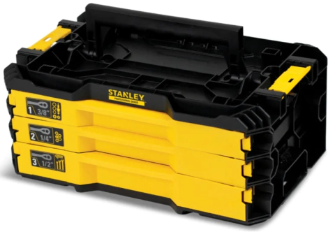 Caixa Ferramentas C/ 3 Gavetas e 203 peças Stanley STMT17993