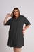 Vestido Chemise Plus Size Manga C/ Botões Chique na internet