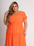 Vestido Sweet Juice Longo Manga Curta - Verdan Plus Size