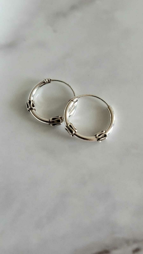 Argollas Bali 1,5 cm (par)