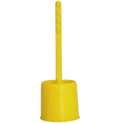 Imagen de 12 Cepillos De Plástico Para WC Con Recipiente Palma De Oro