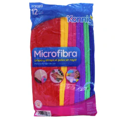8 Pack de 12 Trapos de Microfibra 40X40 CM Konning