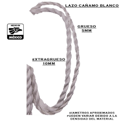 100 Tendedero Lazo Cuerda Cable Cañamo Grueso - tienda en línea