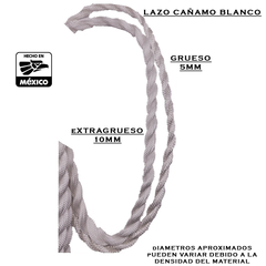 1 Tendedero Lazo Cuerda Cable Cañamo Grueso - tienda en línea