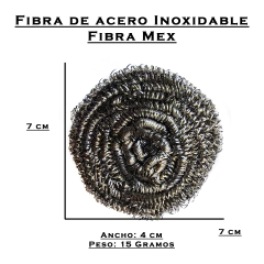 1 Tiras con 12 piezas Fibra Acero Inoxidable Fibra Mex - comprar en línea