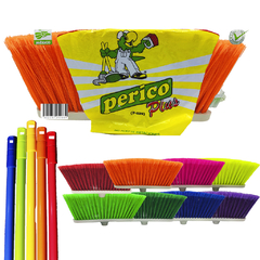 12 Escoba Vinilo Tipo Cepillo Grande Plus P220 Perico - (Caja)