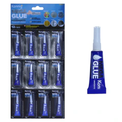 50 Tiras De Pegamento Super Glue con 12 piezas Con 3g