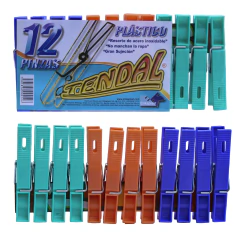 60 Paquetes de Pinza para Ropa Enkaplast con 12 piezas