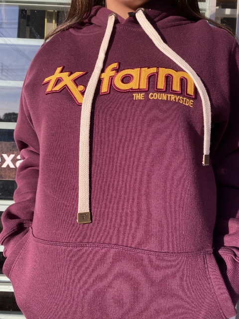 MOLETOM UNISSEX TEXAS FARM- ROXO