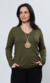 Blusa Feminina Basica V Manga Longa Carol Moraes - comprar online
