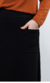 Saia Midi Com Bolsos Viscolycra Premium Carol Moraes - loja online