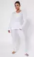 Pijama Feminino Rendado 100% Algodão Meia Malha Augis na internet