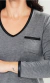 Blusa Feminina Manga Longa Decote V Carol Moraes