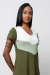 Vestido Tricolor com Mangas em Viscolycra Premium Carol Moraes