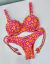 Biquíni Meia Taça Iza Onça Rosa/Laranja + Calcinha Laço