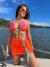 Saída de Praia Saia Laranja com Azul