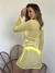 Saída de Praia Vestidinho Tule Transpassado Amarelo - comprar online