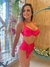 Biquíni Conjunto Meia Taça Iza Rosa + Hot Pant Franzida na internet