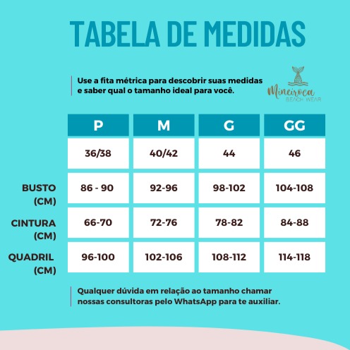 Tabela de medidas tabelatrop