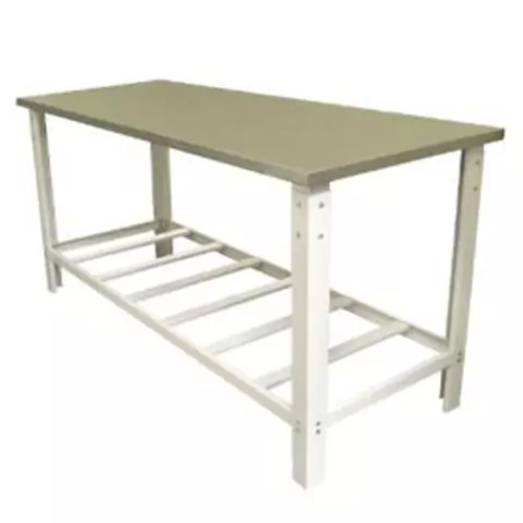 Mesa Tampo Inox 150x70cm com Grade Inferior Cristalaço