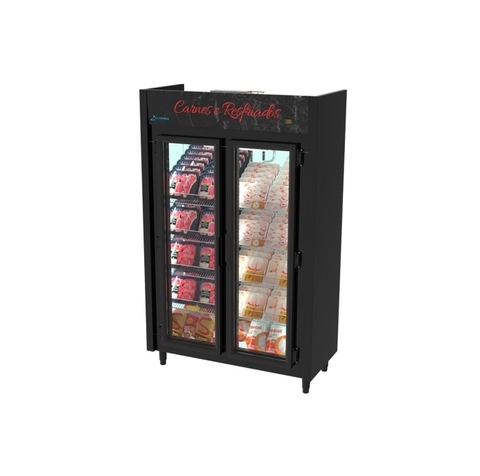 Expositor Auto Serviço 2 Portas Carnes K3221 Preto Kofisa