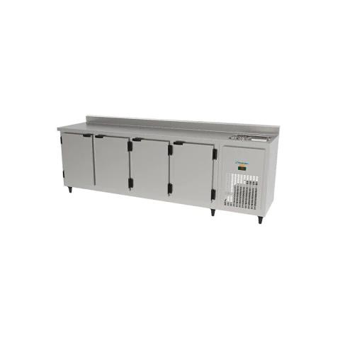 Balcão Encosto Refrigerado Inox Esc Pia Dir KBSP250DP Kofisa